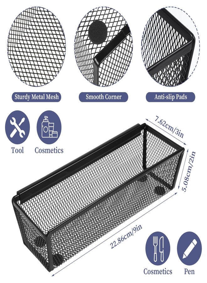Limbeuuu 10 Pack Silverware Drawer Organizer 9 x 3 x 2 Inch Mesh Utensil Organizer for Kitchen Drawers with Interlocking Arm for Flatware Knives Spoons Fork Cosmetic Utensil Tabletop Storage Tray - Image 2